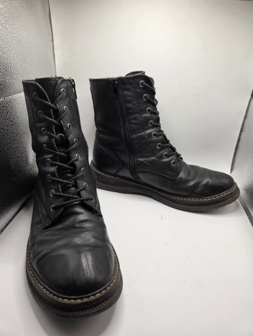 Josef Seibel Waterproof Lined Leather Lace-Up Boots Black EU 41 US 10 - Picture 12 of 12